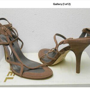 DIESEL TRUELOVE AZTEC WOMEN STRAPPY SANDAL TAUPE HEELS SIZE 9 NWT EUR 40